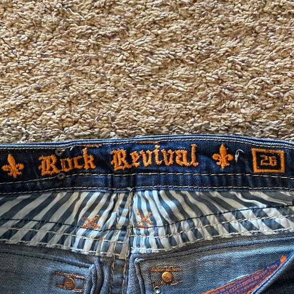Rock Revival Jeans, Like new, size 26 waist, regular length, medium to dark wash - Picture 6 of 6